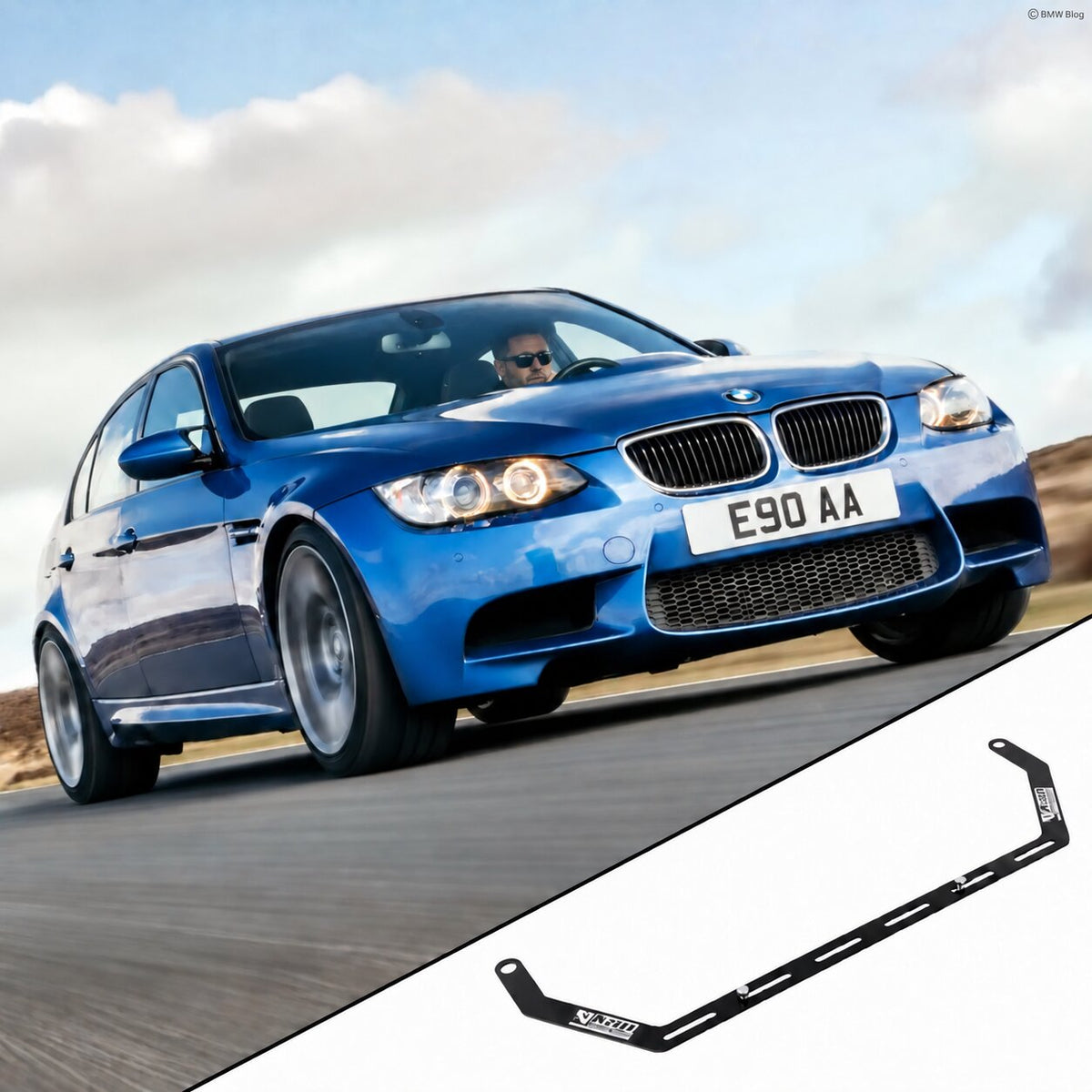 2007-2013 BMW 3 Series E92 with the vehicle-specific KAP fire extinguisher bracket shown inset
