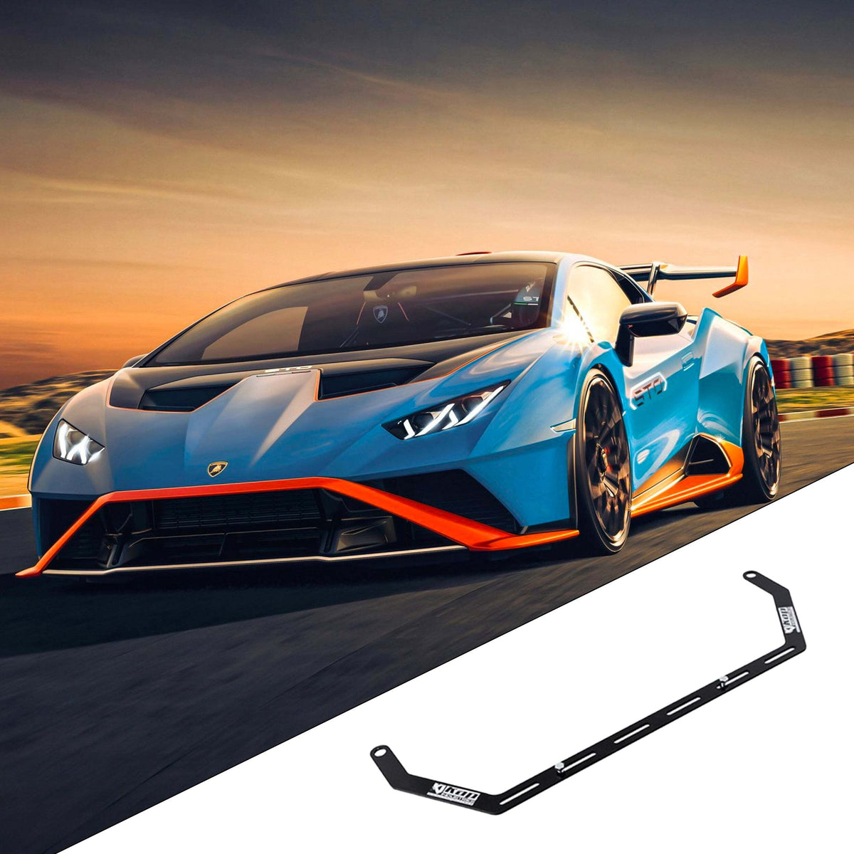 2015-2024 Lamborghini Huracan LB724 with the vehicle-specific KAP fire extinguisher bracket shown inset