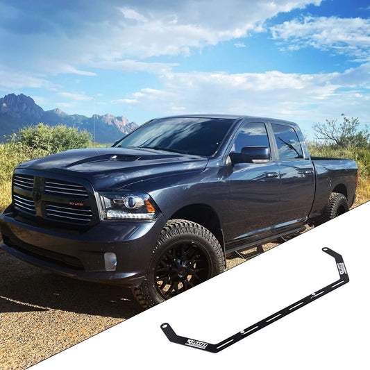 2009-2018 RAM 1500 DS with the vehicle-specific KAP fire extinguisher bracket shown inset
