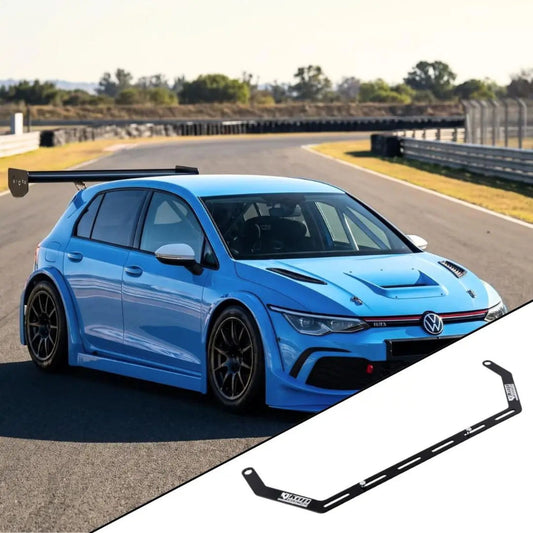 2022+ Volkswagen Golf MK8 with the vehicle-specific KAP fire extinguisher bracket shown inset