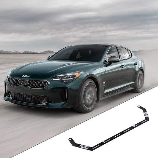 2018-2023 Kia Stinger CK with the vehicle-specific KAP fire extinguisher bracket shown inset
