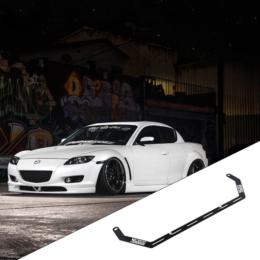 2004-2011 Mazda RX-8 SE3P with the vehicle-specific KAP fire extinguisher bracket shown inset
