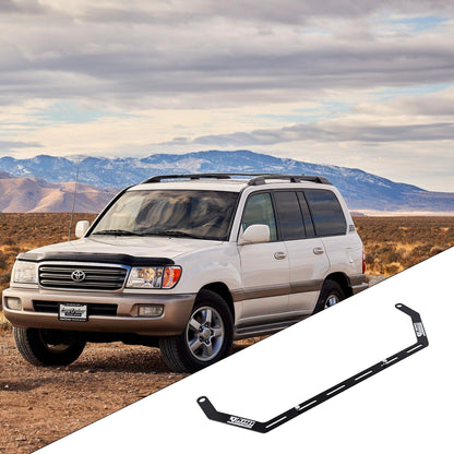 1998-2007 Toyota LandCruiser 100 Series with the vehicle-specific KAP fire extinguisher bracket shown inset