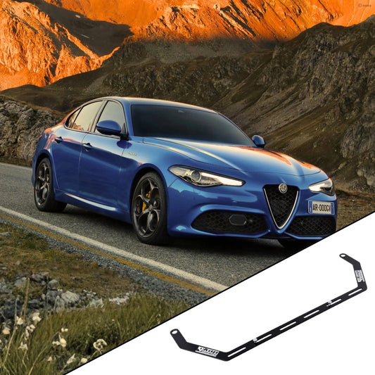 2017+ Alfa Romeo Giulia 952 with the vehicle-specific KAP fire extinguisher bracket shown inset