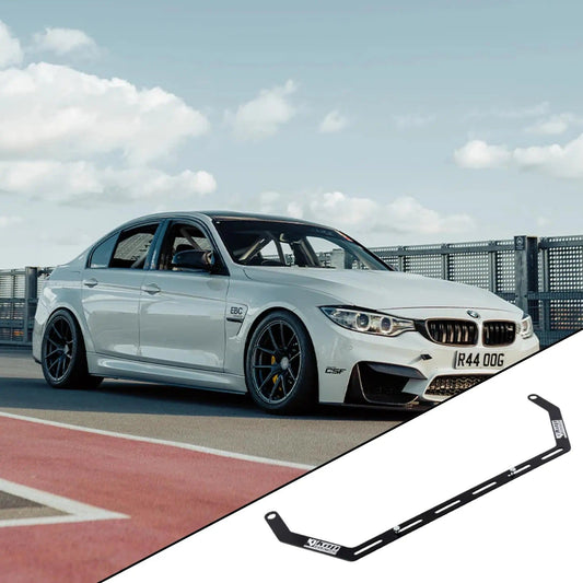 2015-2018 BMW M3 F80 with the vehicle-specific KAP fire extinguisher bracket shown inset