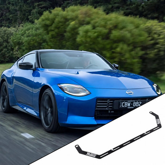2023+ Nissan Z RZ34 with the vehicle-specific KAP fire extinguisher bracket shown inset