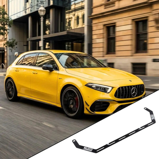 2019-2022 Mercedes-Benz A-Class W177 with the vehicle-specific KAP fire extinguisher bracket shown inset