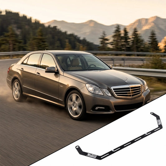 2010-2016 Mercedes-Benz E-Class W212 with the vehicle-specific KAP fire extinguisher bracket shown inset