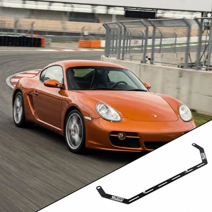 2006-2012 Porsche Cayman 987 with the vehicle-specific KAP fire extinguisher bracket shown inset