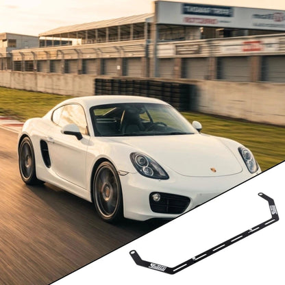 2013-2016 Porsche Boxster 981 with the vehicle-specific KAP fire extinguisher bracket shown inset