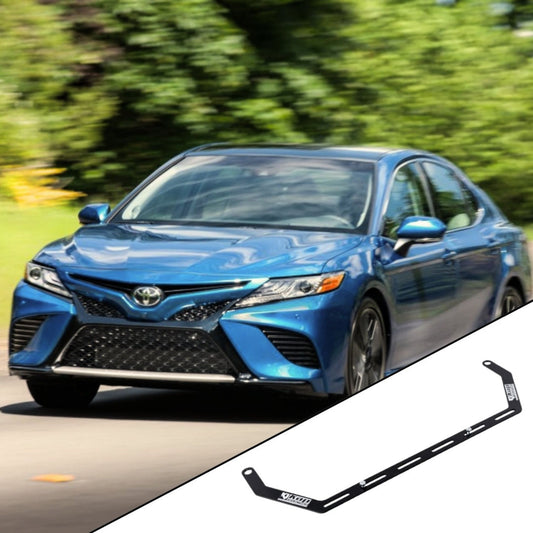 2018-2024 Toyota Camry XV70 with the vehicle-specific KAP fire extinguisher bracket shown inset