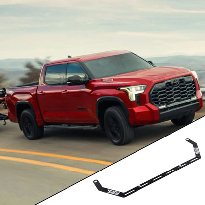 2022+ Toyota Tundra XK70 (3rd Gen) with the vehicle-specific KAP fire extinguisher bracket shown inset