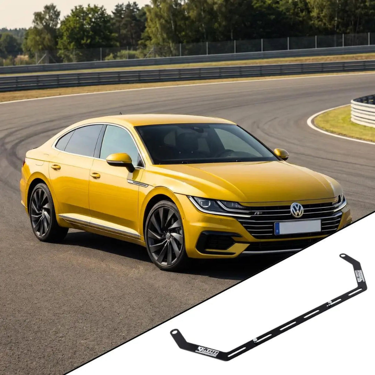 2019-2023 Volkswagen Arteon 3H with the vehicle-specific KAP fire extinguisher bracket shown inset