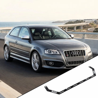 Audi S3 8P with the vehicle-specific KAP fire extinguisher bracket shown inset