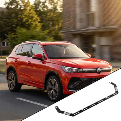 2025+ Volkswagen Tiguan CT1 with the vehicle-specific KAP fire extinguisher bracket shown inset